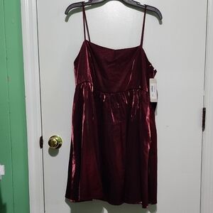 Anna Grace Red Cocktail Babydoll Dress